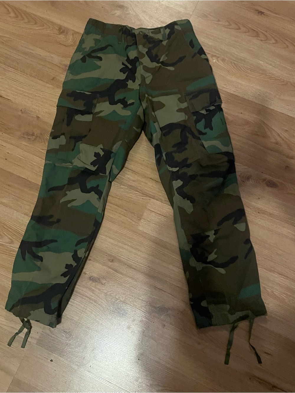 Military Camouflage uniform Pants Olive Green Woodland 27 x 26